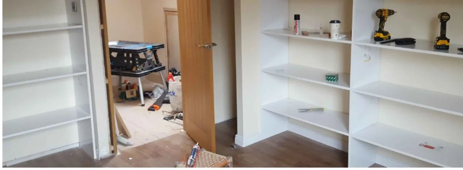 Real fitted shelves and joinery project